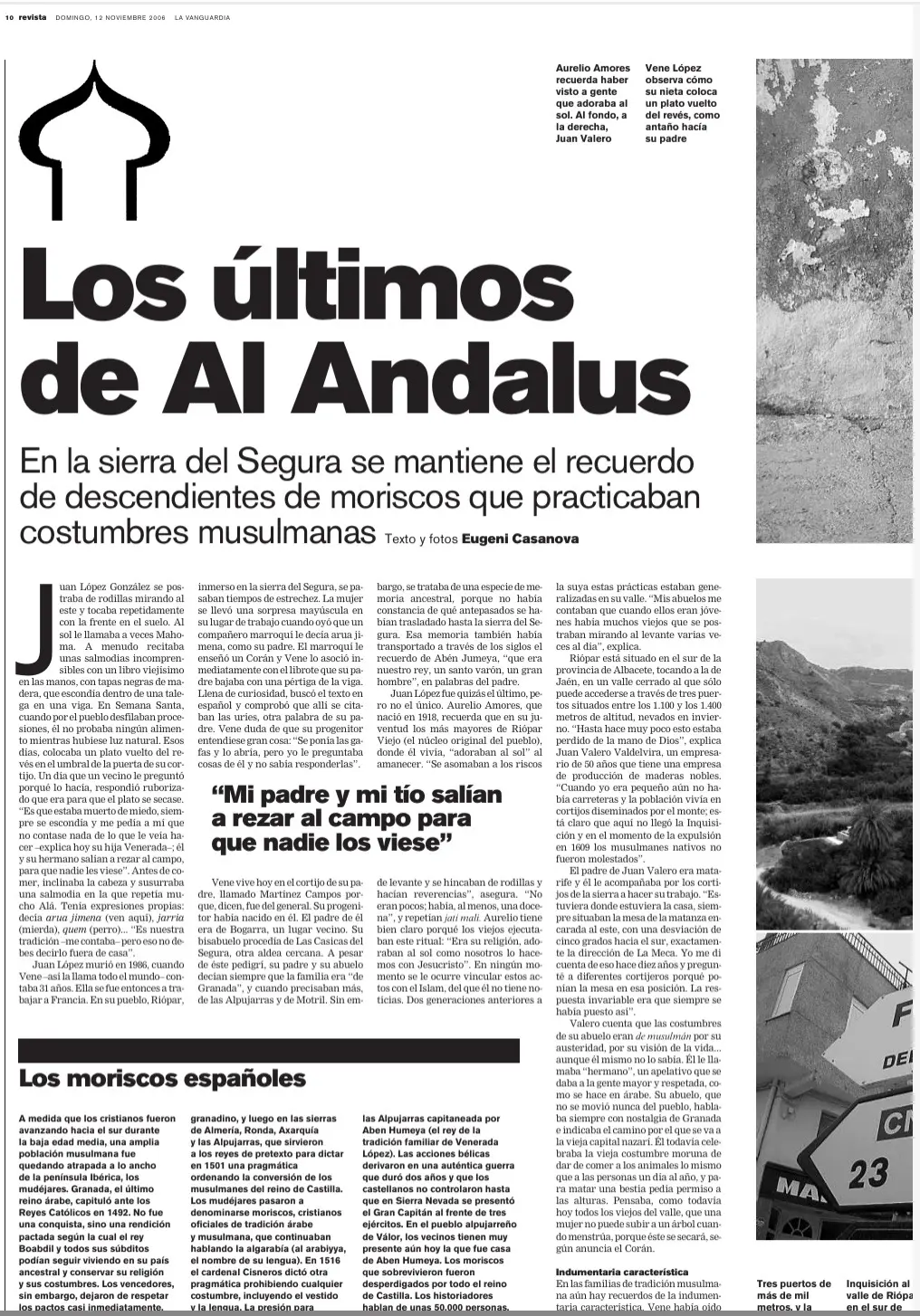 Página 10 del reportaje Los últimos de Al Andalus publicado por La Vanguardia el 12 de noviembre de 2006